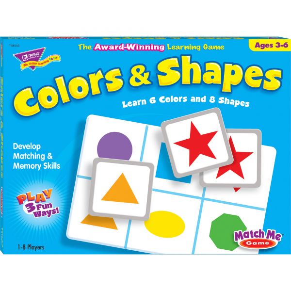 TEP58103 Trend Colors/Shapes Match Me Learning Game