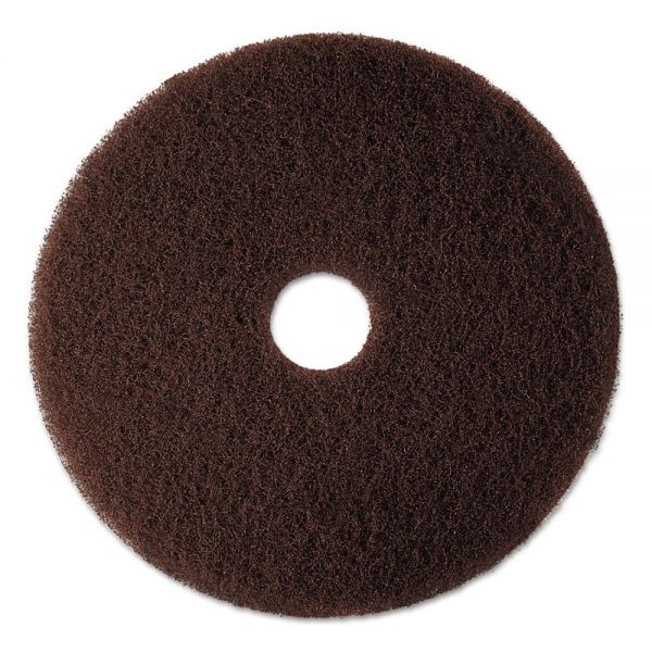 MMM08444 3M Low-Speed High Productivity Floor Pad 7100, 16" Diameter, Brown, 5/Carton