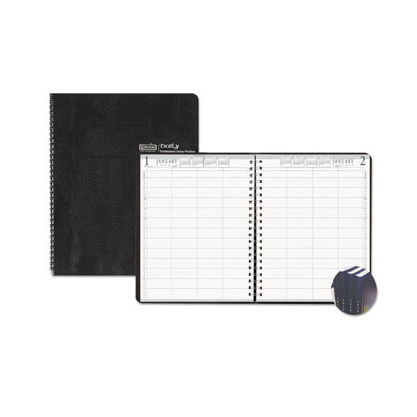 HOD28202 House of Doolittle Four-Person Group Practice Daily Appointment Book, 8 1/2 x 11, Black, 2019
