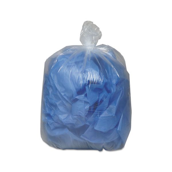 WBIRNW4015C Earthsense Commercial Clear Recycled Can Liners, 31-33gal, 1.25mil, Clear, 100/Carton
