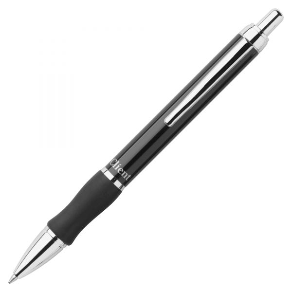 PENBK910AA Pentel Client Retractable Ballpoint Pen, 1mm, Black/Chrome Accents Barrel, Black Ink