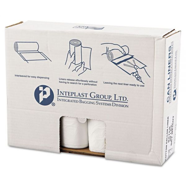 IBSVALH4348N16 Inteplast Group High-Density Can Liner, 43 x 46, 60gal, 14mic, Clear, 25/Roll, 8 Rolls/Carton