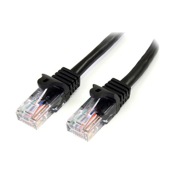 SYNX2852428 StarTech.com 25 ft Black UTP Cat5e Snagless Patch Cable