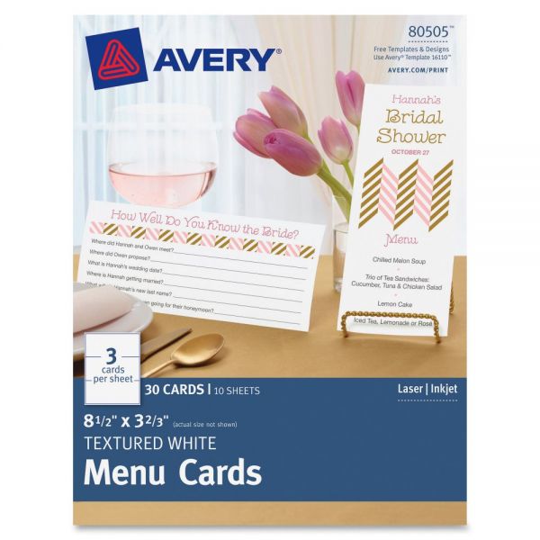 AVE80505 Avery Laser, Inkjet Print Note Card