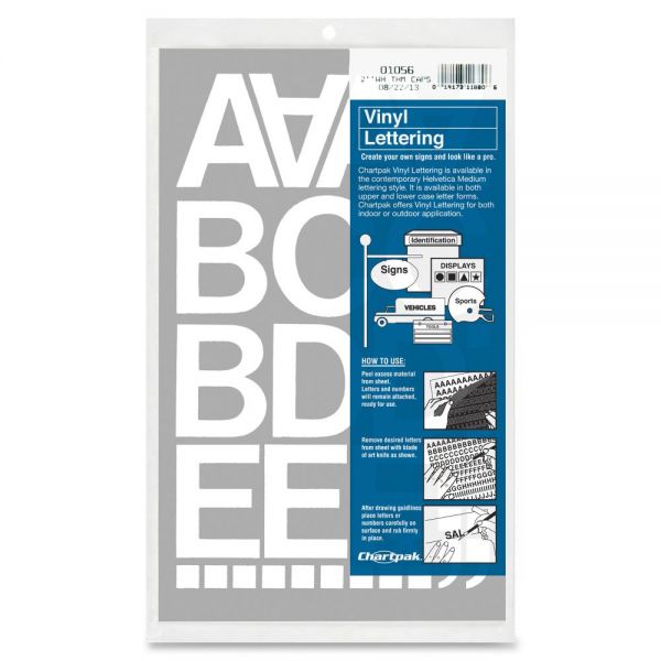 CHA01056 Chartpak Vinyl Helvetica Style Letters/Numbers