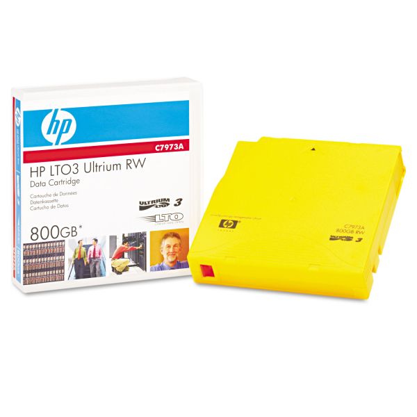 HEWC7973A HP 1/2" Ultrium LTO-3 Cartridge, 2200ft, 400GB Native/800GB Compressed Capacity