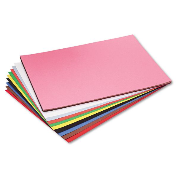 PAC103478 Pacon Riverside Construction Paper, 76 lbs., 18 x 24, Assorted, 50 Sheets/Pack