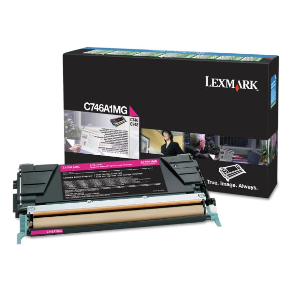 LEXC746A1MG Lexmark C746A1MG Toner, 7000 Page-Yield, Magenta