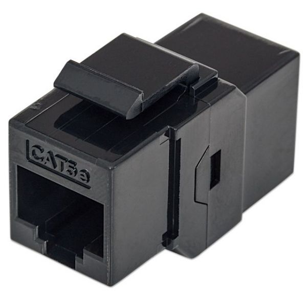 SYNX3570535 Intellinet Cat5e UTP Inline Coupler, Keystone Type, Black