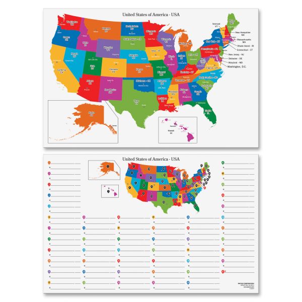 PAC2206 Pacon Dry Erase Learning Board Maps
