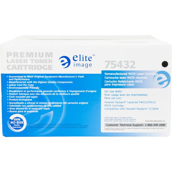 ELI75432 Elite Image Remanufactured HP 64X (CC364X) High Yield Toner Cartridge