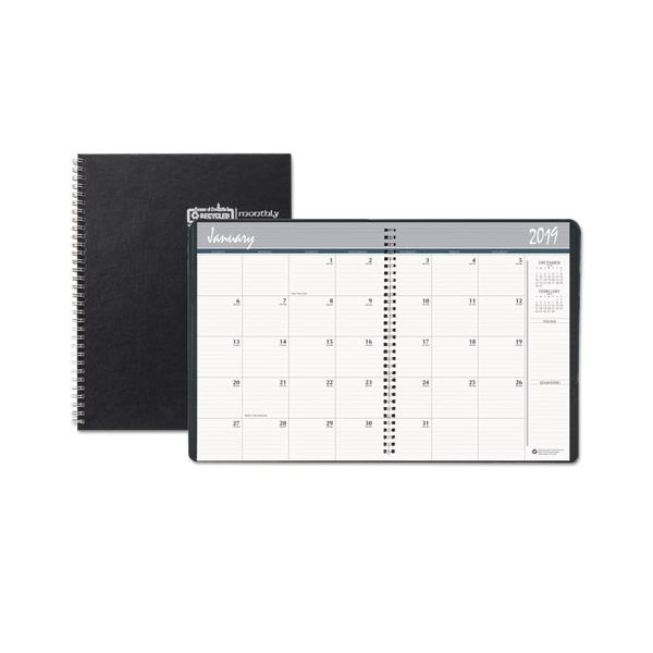 HOD26892 House of Doolittle 14 Month Ruled Monthly Planner, 6 7/8 x 8 3/4, Black, 2018-2020