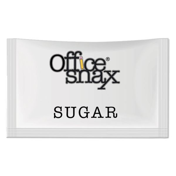 OFX00021 Office Snax Premeasured Single-Serve Sugar Packets, 1200/Carton