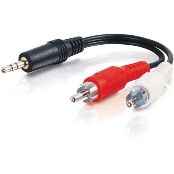 SYNX3401972 C2G 3ft Value Series One 3.5mm Stereo Male To Two RCA Stereo Male Y-Cable