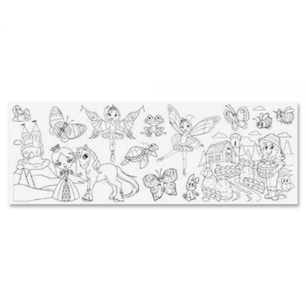 RTG10228 Redi-Tag Self-adhes Fairy Girl Theme Coloring Roll