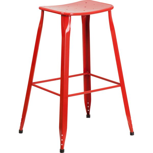 FHFET360430REDGG Flash Furniture 30'' High Big & Tall Indoor-Outdoor Barstool
