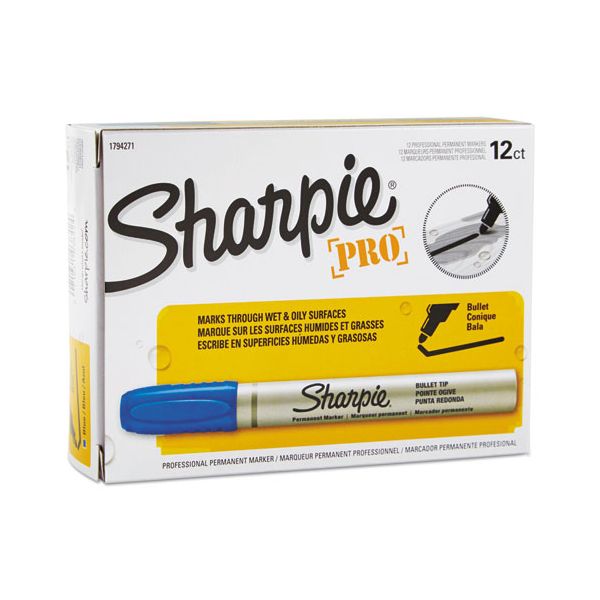 SAN1794271 Sharpie Pro Blue Permanent Markers