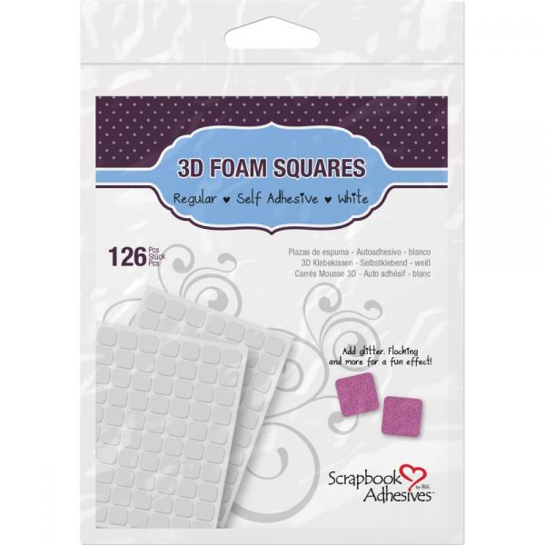 NOTM280197 Scrapbook Adhesives 3D Self-Adhesive Foam Squares