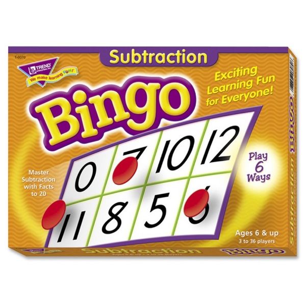 TEPT6070 Subtraction Bingo Game