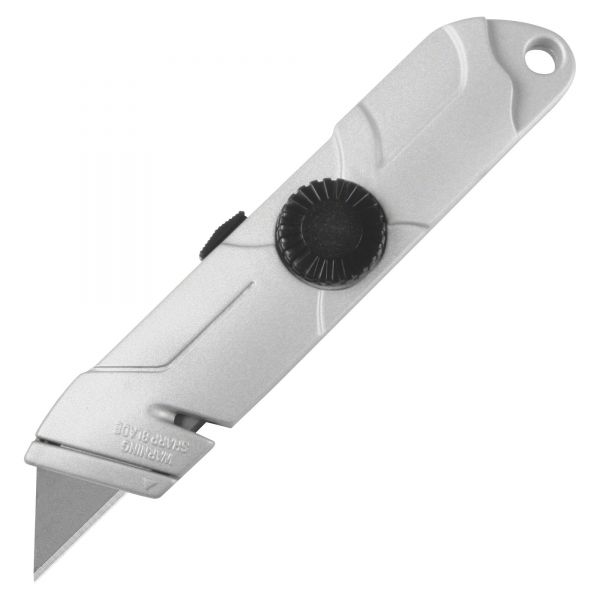 COS091479 COSCO Self-Retracting Utility Knife, Silver Metal Handle