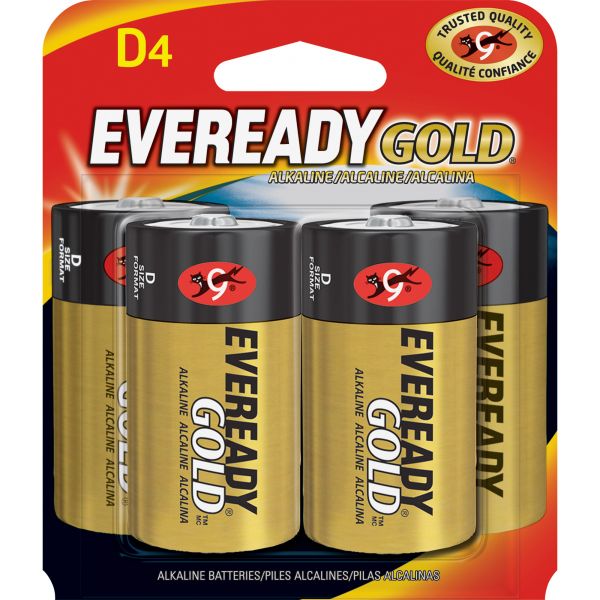 EVEA95BP4 Eveready Gold D Batteries
