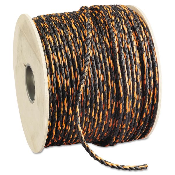 HVN34012000600R Hooven Allison Truck Rope 3/8" x 600' Reel Solid Twisted Orange/Black
