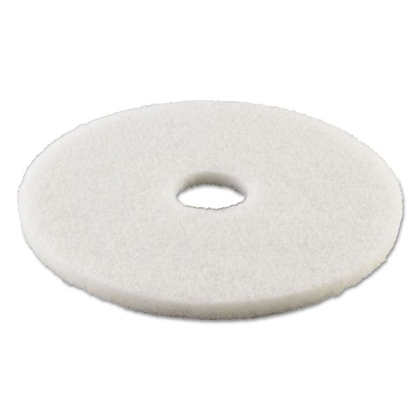 BWK4021WHI Boardwalk Standard Polishing Floor Pads, 21" Diameter, White, 5/Carton