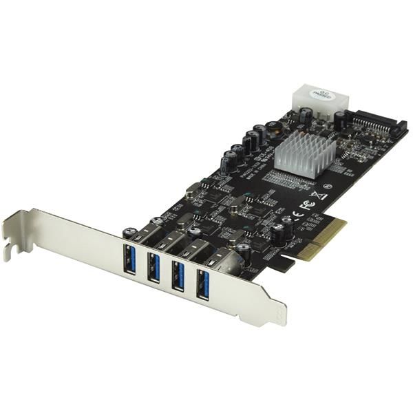 SYNX3734515 StarTech.com 4 Port PCI Express (PCIe) SuperSpeed USB 3.0 Card Adapter w/ 4 Dedicated 5Gbps Channels - UASP - SATA/LP4 Power