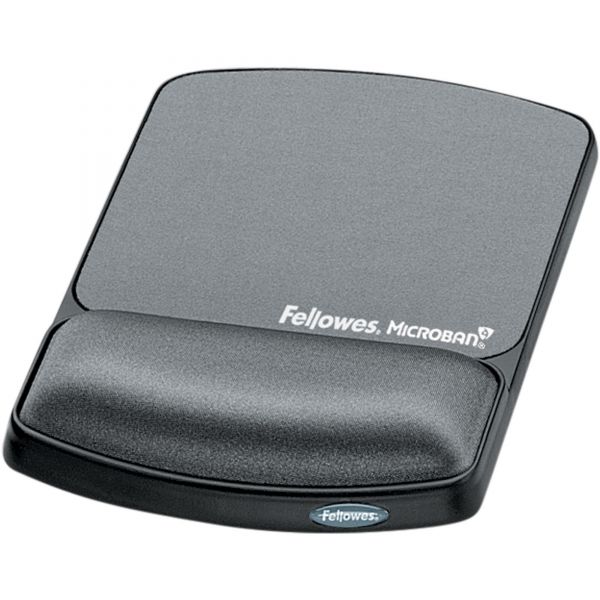 FEL9175101 Fellowes Wrist Support with Microban Protection, Graphite/Black