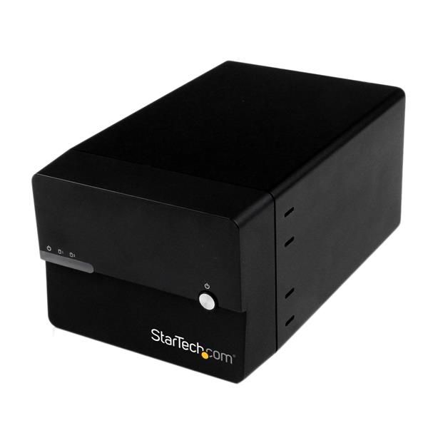 SYNX3723298 StarTech.com USB 3.0/eSATA Dual 3.5" SATA III Hard Drive External RAID Enclosure w/ UASP and Fan - Black
