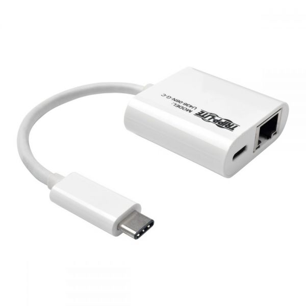 SYNX4621222 Tripp Lite USB-C to Gigabit Ethernet Network Adapter w/ USB-C Charging Port