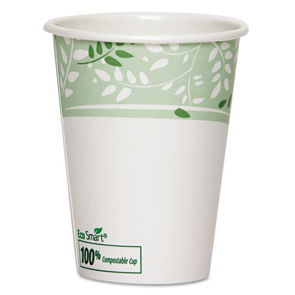 DXE2342PLA Dixie PLA Hot Cups, Paper w/PLA Lining, Viridian, 12oz, 1000/Carton