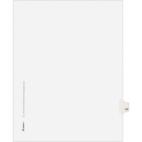 AVE01120 Avery Individually Numbered Legal Index Dividers