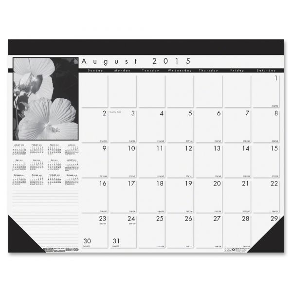 HOD1225 House of Doolittle Monthly Academic Desk Pad Calendar