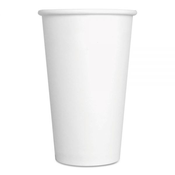 GEN16HOTCUPWH GEN Paper Hot Cups, 16 oz, White, 1000/Carton