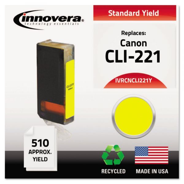 IVRCNCLI221Y Innovera Remanufactured 2949B001 (CLI-221) Ink, Yellow