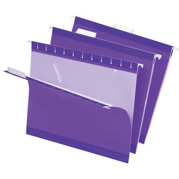 PFX415215VIO Pendaflex Reinforced Hanging Folders, 1/5 Tab, Letter, Violet, 25/Box