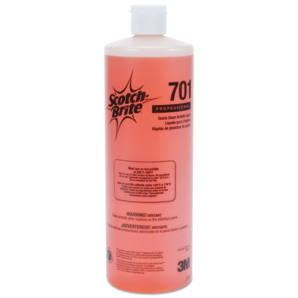 MMM26012 Scotch-Brite PROFESSIONAL Quick Clean Griddle Liquid, 1 qt Bottle