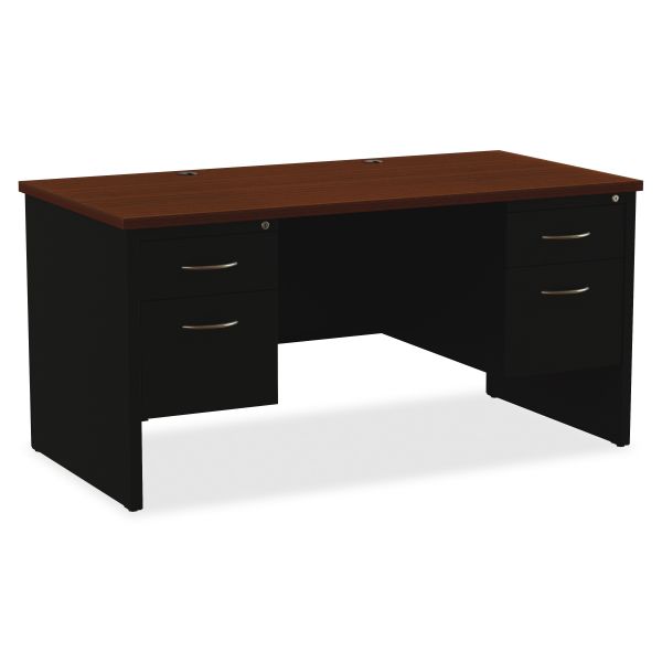 LLR79141 Lorell Commercial Double Pedestal Computer Desk
