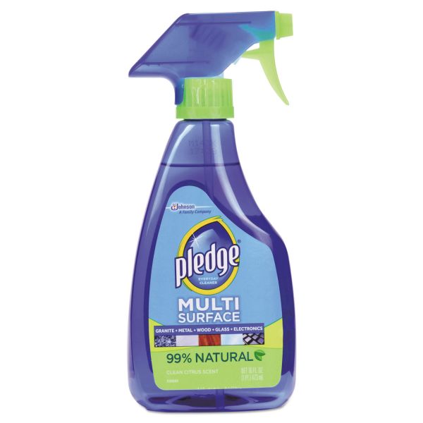 SJN644973 Pledge Multi-Surface Cleaner, Clean Citrus Scent, 16oz Trigger Bottle, 6/Carton