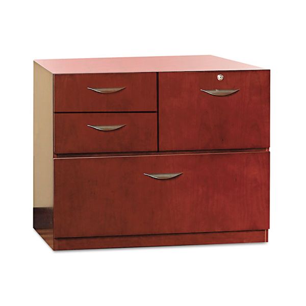 MLNMMPSU1930MC Mayline Mira Series Veneer Multipurpose Storage Unit, 30w x 19d x 27-3/4h, Medium Cherry