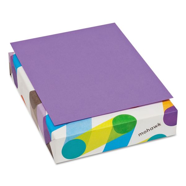 MOW102129 Mohawk BriteHue Multipurpose Colored Paper, 24lb, 8 1/2 x 11, Violet, 500 Sheets