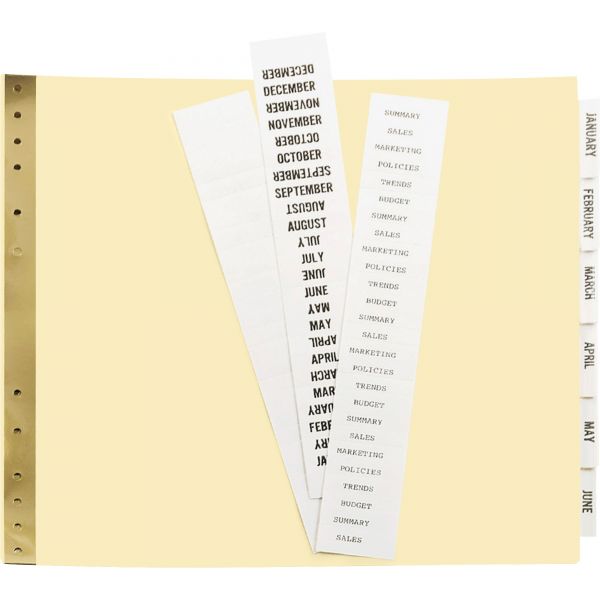 AVE11730 Avery Insertable Clear Tab Dividers for Data Binders, 6-Tab, 11 x 9 1/2