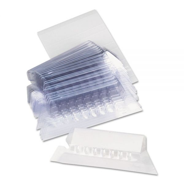 UNV42215 Universal Hanging File Folder Plastic Index Tabs, 1/5 Tab Cut, 2 1/4" Tab, Clear, 25/Pack