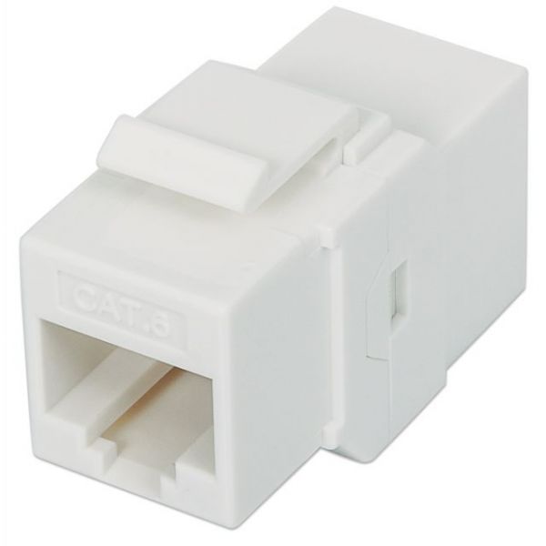 SYNX3570536 Intellinet Cat6 UTP Inline Coupler, Keystone Type, White