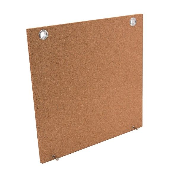 See Jane Work Cork Bulletin Board Panel, 12" x 1 3/16", Tan Finish
