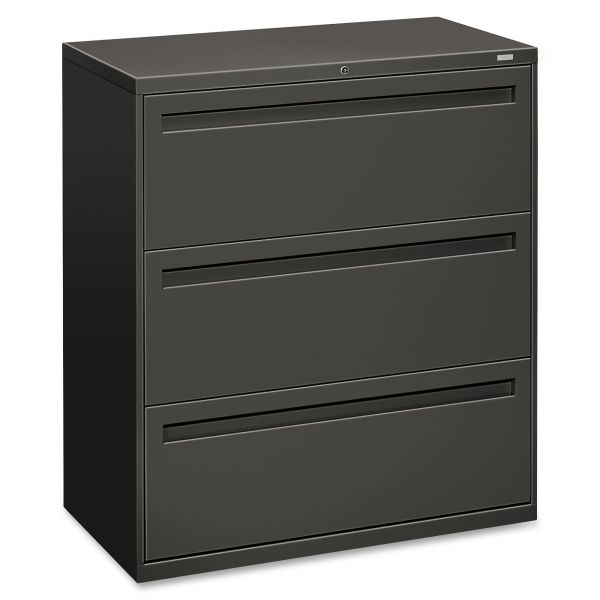 HON783LS HON 700 Series Three-Drawer Lateral File, 36w x 19-1/4d, Charcoal