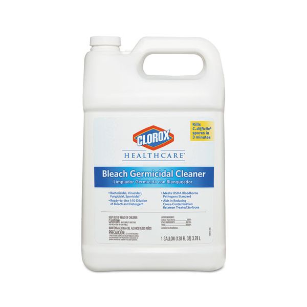 CLO68978EA Clorox Healthcare Bleach Germicidal Cleaner, 128 oz Refill Bottle