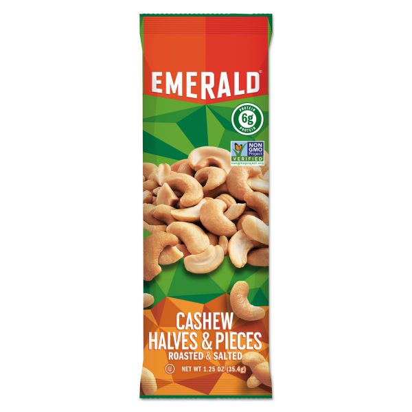 DFD94017 Emerald Cashew Pieces, 1.25 oz. Tube Package, 12/Box