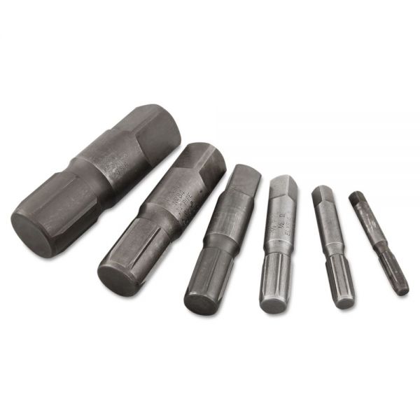 RID35685 RIDGID Six-Piece Pipe Extractor Set, No. 80 to 85, 1/8in to 1in, Alloy Steel